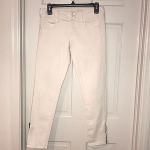 Lilly Pulitzer Jeans sz2 white skinny zip jeans